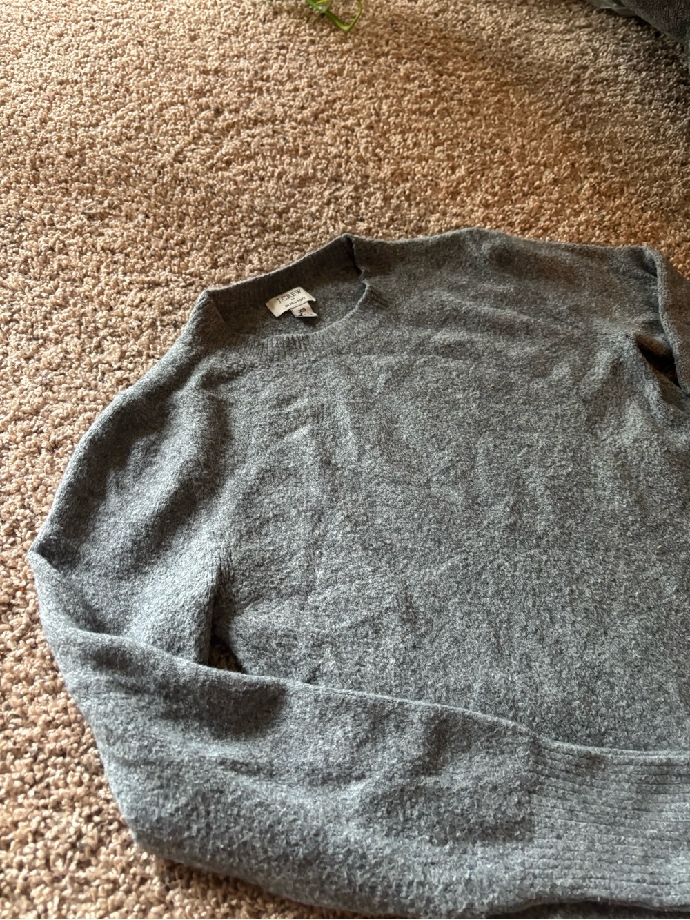 J. Crew Womens Gray Extra Soft Crewneck Sweater